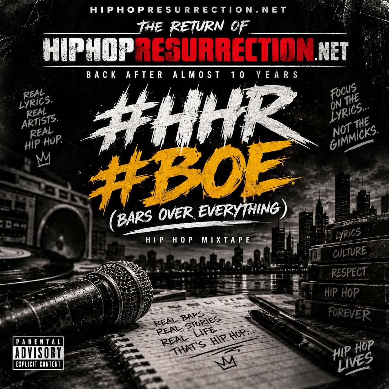#HHR #BOE (Bars Over Everything) Hip Hop Mixtape cover